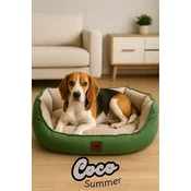 Paws & Whiskers Krevet za ljubimce Coco Summer, 70x80x10 cm, Zeleni