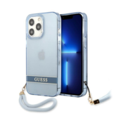 Guess GUHCP13LHTSGSB iPhone 13 Pro 6,1 blue hardcase Translucent Stap (GUHCP13LHTSGSB)