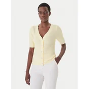 Morgan Pletena jopica 261-MYRTILE Rumena Slim Fit