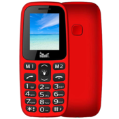 MEANIT Mobilni telefon 1.77 zaslon Dual SIM BT SOS tipka crveni