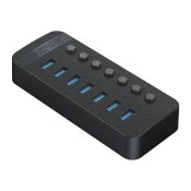 Orico Hub CT2U3-7AB s 7 stikali USB-A - črn