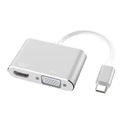 Adapter type c na hdmi + vga beli ( AD506 )