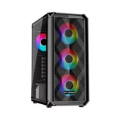 Ohišje BIT FORCE PALADIN CF-4, MIDI, ATX, RGB, črno, window, bez napajalnika