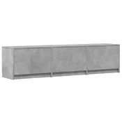 Vidaxl TV omarica z LED Betonsko siva 165 x 34 x 40 cm Konstruiran les
