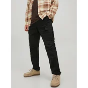 JACK & JONES Muške pantalone 12216664, Crne