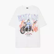 Cropp - Bela majica s printom - white