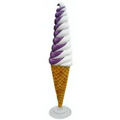 Casa Padrino XXL decorative ice cream in a cone white/purple/beige H. 250 cm - Ice cream parlor decoration