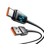 Polnilni in podatkovni 100W USB-C v USB-A kabel Mcdodo CA-2350 - 6A - LED prikazovalnik - 1.2m - black