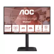 AOC IPS monitor 23,8 24E4U 1920×1080, 16:9, 300 cd/m2, 4 ms, VGA/HDMI/DisplayPort/4×USB, zvučnik, 120 Hz, podesivo postolje, pivot