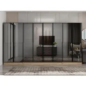 Hanah Home ormar sa reflektujucim staklom Nisa 20654, 360 cm, dore