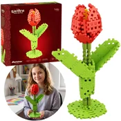 sarcia.eu Marioinex Mini Waffle GARDEN Cvet TULIPAN, KOMPLET konstrukcijskih kock, MEHKE kocke, DEKORACIJA 90 ele.