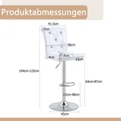 SONNENH Jedilni stol, PVC, bela, 55 x 42 x 125 cm, za jedilnico