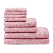 Rožnati hitro sušeči/frotirni bombažni komplet brisač 8 ks Quick Dry – Catherine Lansfield