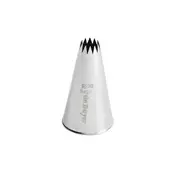 Pastry nozzle, 14 teeth, stainless steel, 10 mm - de Buyer