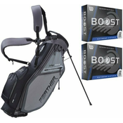 Big Max Dri Lite Feather SET Grey/Black Golf torba Stand Bag
