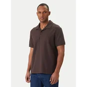 Calvin Klein Jeans Polo majica Easy Micro Waffle LV04RF205G Rjava Regular Fit