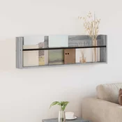 Polica za casopise s policom Zidne Siva Sonoma 100 x 12 x 30 cm