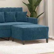 Tabure plavi 70 x 55 x 41 cm baršunasti