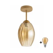 BRILAGI - LED plafonski luster R GLASS 1xE27/60W/230V O 17cm bež/zadimljeno bež