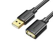 INF Podaljšek USB 2.0 A moški na A ženski, pozlačeni, ojačani napajalni kabel 3 m, (5000276667)