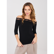 Črna bluza s 3/4 rokavi