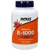 Vitamin E-1000 - naravni mešani tokoferoli - 100 mehkih gelov