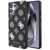 Guess Originalni ovitek GUHMS25LP4PWPK za Samsung Galaxy S25 Ultra 5G - MagSafe - Stamp - PU - črn