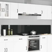 Kuhinjski zid 2 pcs Crna 120 x 40 cm Staklo otporno na udarce