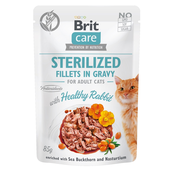 Brit Care Cat Sterilized Fillets in Gravy - Rabbit 24 x 85 g
