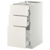 METOD/MAXIMERA Podstav omr 3lč/2nzk/1sre/1vsk prd, bela/Veddinge bela, 40x60 cm