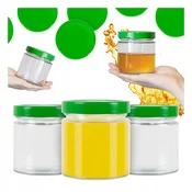shumee 5x ATENA STEKLENI KOZARCI 410 ml ZA MEDENE SVEČE, KUMARICE, MARMELADO IN KONZERVE