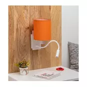 Brilagi -LED fleksibilna zidna lampa NUBILA 1xE27/25W/230V + LED/3W bela/narandžasta