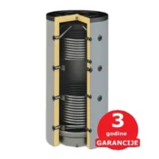 Sunsystem PBM R2 800 bafer rezervoar za grejanje sa 2 izmenjivaca toplote - sa izolacijom i prikljuccima pod uglom od 90° (753 litra)