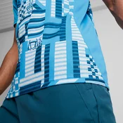 PUMA Olympique De Marseille Pre-Match Short Sleeve Jersey Men, Azure/Ocean Tropic