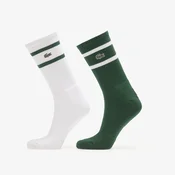 Nogavice Lacoste Crew Socks Green/White 43-46