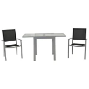 Gardenson Vrtni Set Milano, 3-delni, Raztegljiva Miza