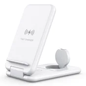 Bezicni punjac B-13 3u1 za iPhone/Airpods/Apple Watch 15W beli