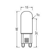 OSRAM LED žarnica s pin bazo G9 1,8 W prozorna 2.700 K - Steklo