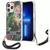 GUESS Futrola za iPhone 13 Pro Max Blue Flower Strap