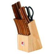Bergner Komplet nožev BG-8911-MM in wooden block 6 pcs NATURE