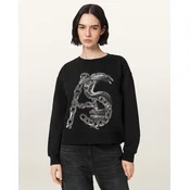 AllSaints Majica Linx Pippa srebrno-siva/črna/bela