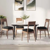 Jastucici za sjedenje 4 pcs Crna 40 x 40 x 12 cm tkanina