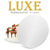 shumee Podstavek za torto, bel, 25 cm, debelina torte 1,2 cm, luksuzni, Brand4Cake