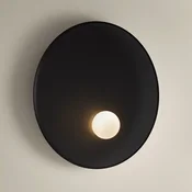 LEDS-C4 Izletniška stenska svetilka O 46 cm črna - Dnevna soba/jedilnica - Sodobni - črna kovinska barva, opal - Kovina