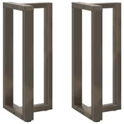 Noge za barski stol T-oblika 2 kom Crne 50x35x(90-91) cm Celik