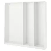 PAX 3 okvira garderobera, bela, 200x35x201 cm