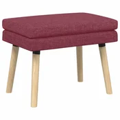 Vidaxl Dvojna klop Vinorodna rdeča 60 x 40 x 46 cm Blago