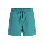 JACK & JONES Kratke kopalne hlače JPSTMAUI SPLASH MAGIC  cijansko modra