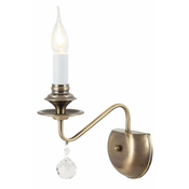RABALUX 7056 | Beatrice Rabalux zidna svjetiljka 1x E14 antik brončano, bijelo, prozirno