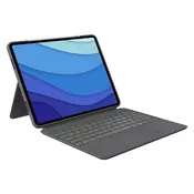 Logitech Combo Touch QWERTY Mednarodna angleška (ZDA) Smart Connector Siva